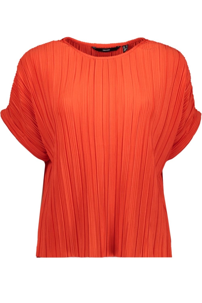 VMAURORA SS O-NECK T-SHIRT JRS GA 10327037 FIERY RED